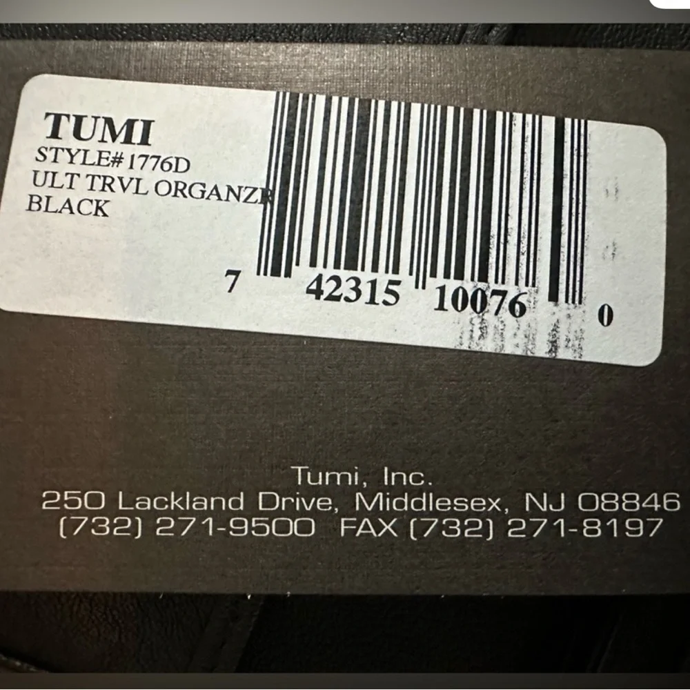 Tumi Modernist Black Leather Ultimate Travel Organizer Wallet